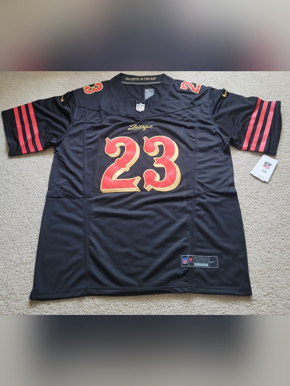 San Francisco 49ers Christian McCaffrey #23 2025 NFL Stitched Jersey Men XXL